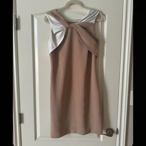 Halston Heritage Neutral Shift Dress